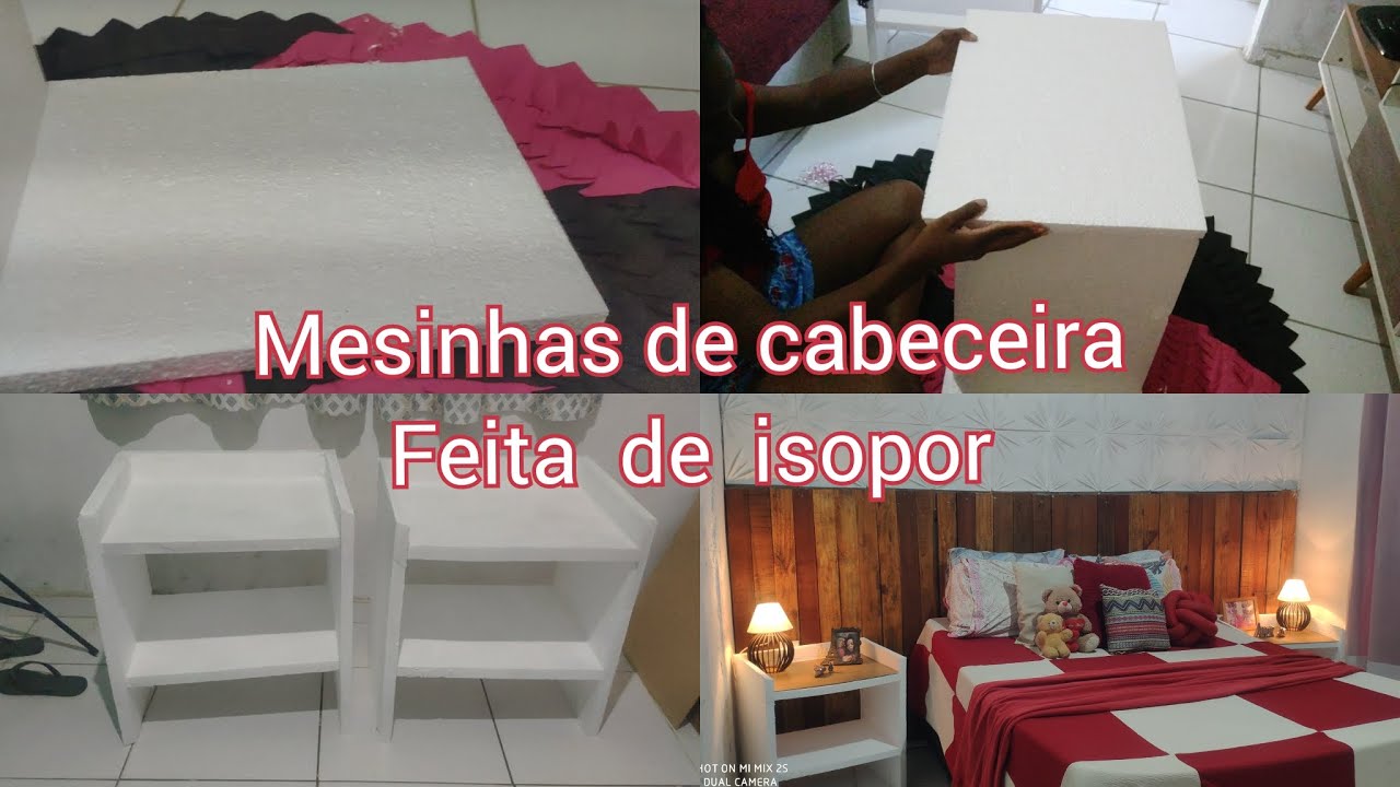 vamos de faça você mesmo suas mesinhas de cabeceira sem gasta muito usando isopor ♥️🥰
