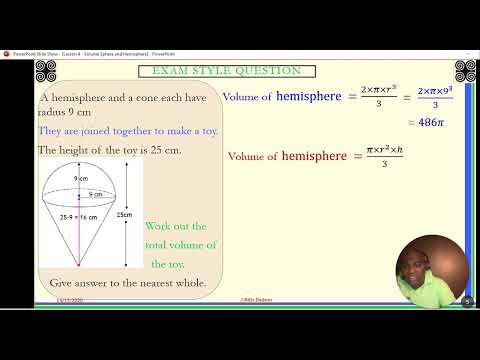 Volume of Composite solid Cone and Hemisphere