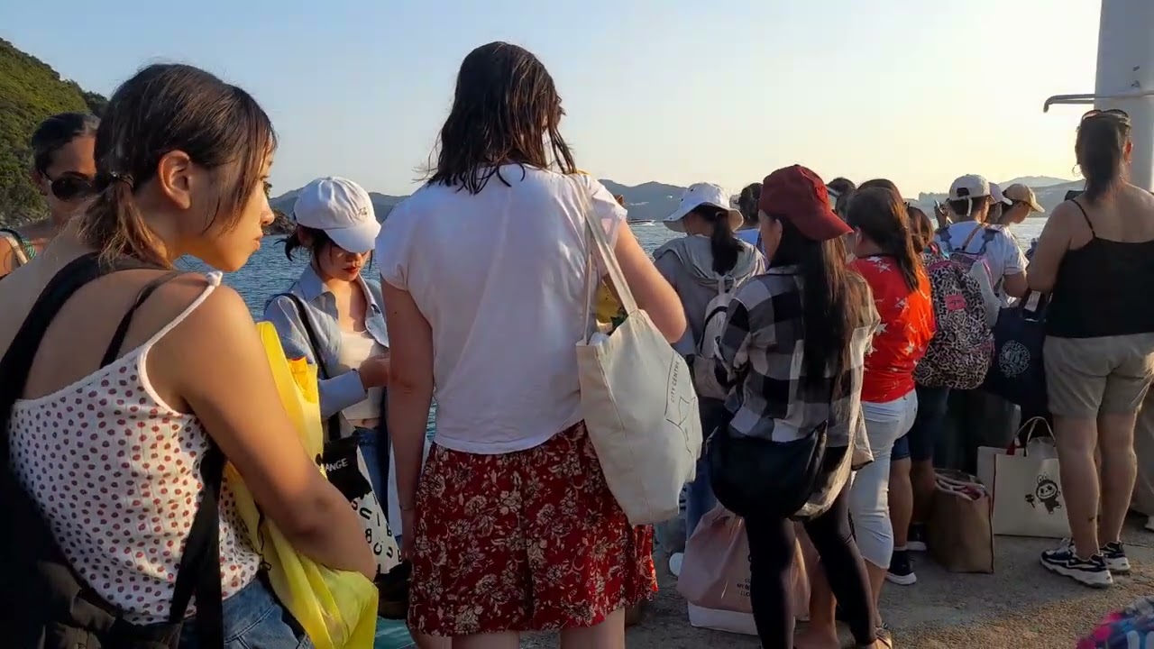 Hap Mun Bay pier waiting for the ferry back to Sai Kung 