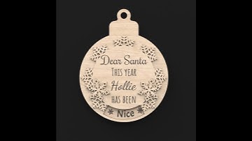 Naughty Or Nice Bauble - Link To Files On Channel - Click Name  #lasercutting #svgfiles