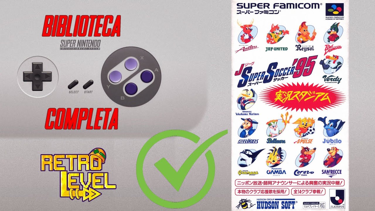 J. League Super Soccer '95: Jikkyou Stadium Biblioteca COMPLETA do