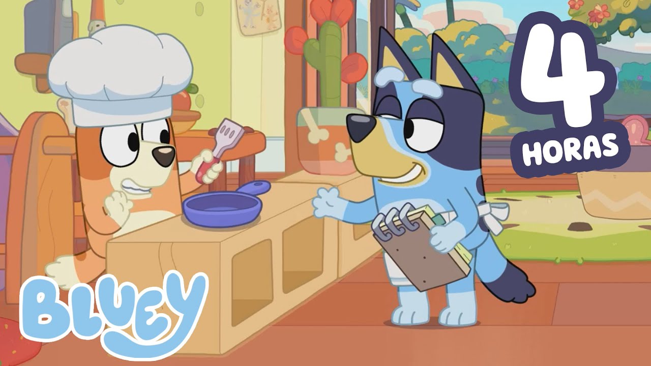 🔴 Ao vivo: 4 horas de diversão gastronômica com Bluey 🍴🍰 💙 | Bluey Português Brasil Canal