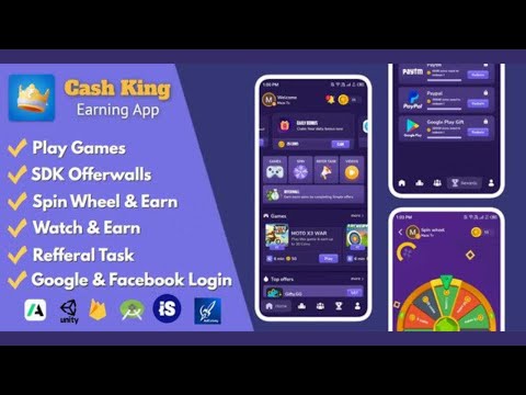 Make Android Earning App || Cash King App source code download || Games, Offerwalls, Spin wheel app