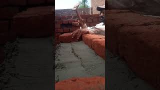 Brickwork Foundation Wall in Progress #youtubeshorts #shorts #trending