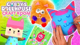 45 minutes of gabby themed crafts diy marathon with baby box gabbys dollhouse craftroom