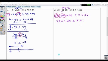Linear Inequalities video