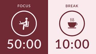 50/10 Pomodoro Timer with Brown Noise 🎧 6-Hour Study with Me for Deep Focus & ADHD ✨
