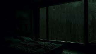 Night Rain Sounds at a Forest Cabin 🌧 (No Ads) | Calm Dark Bedroom Ambience for Deep Sleep