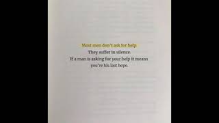 Most men don't ask for help.