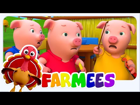 Три маленьких поросёнка | видео для детей в россии - Farmees