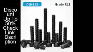 M2M3M4M5M6M8M10M12M14M16 DIN912 Hex Socket Bolts Black Metric Threaded Hexagonal Carbon Steel Grade