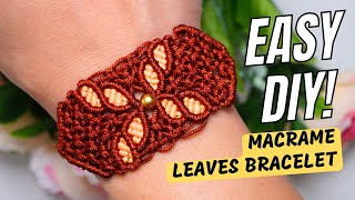 Master the Square Knot! Easy Macrame Leaf Bracelet DIY