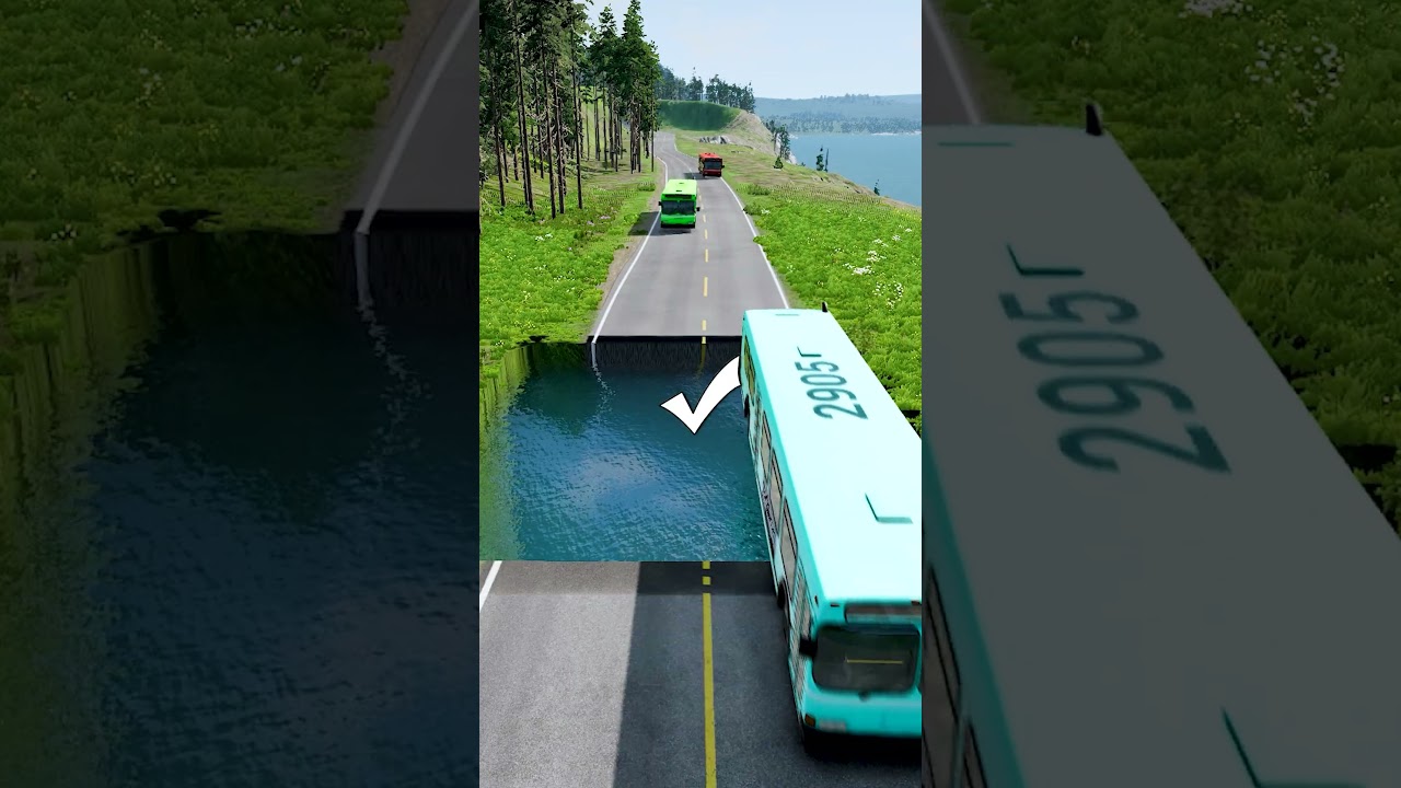 Bus passing water pit #6 | 