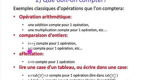 ALGO1 - Chapitre 2 : Complexité Temporelle - Partie 2 : Choix du paramètre et des opérations