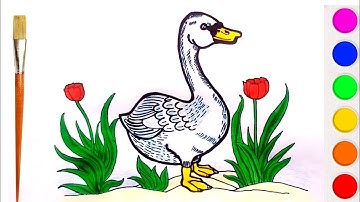 How To Draw Easy Swan Step By Step For Kids And Toddlers 🦢🪿 Cute Animal Drawing