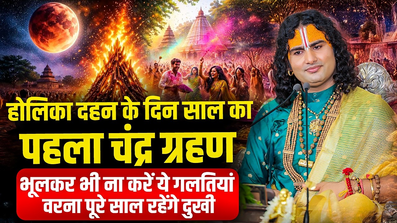 होलिका दहन के दिन साल का पहला चंद्र ग्रहण भूलकर भी ना करें ये गलतियां | अनिरुद्धाचार्य जी महाराज