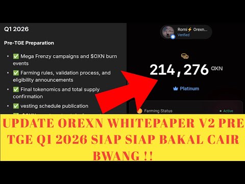 UPDATE OREXN WHITEPAPER V2 PRE TGE Q1 2026 SIAP SIAP BAKAL CAIR BWANG !!