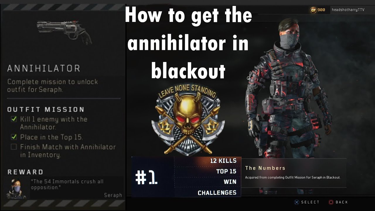 How to unlock the numbers seraph skin 12 kill annihilator run
