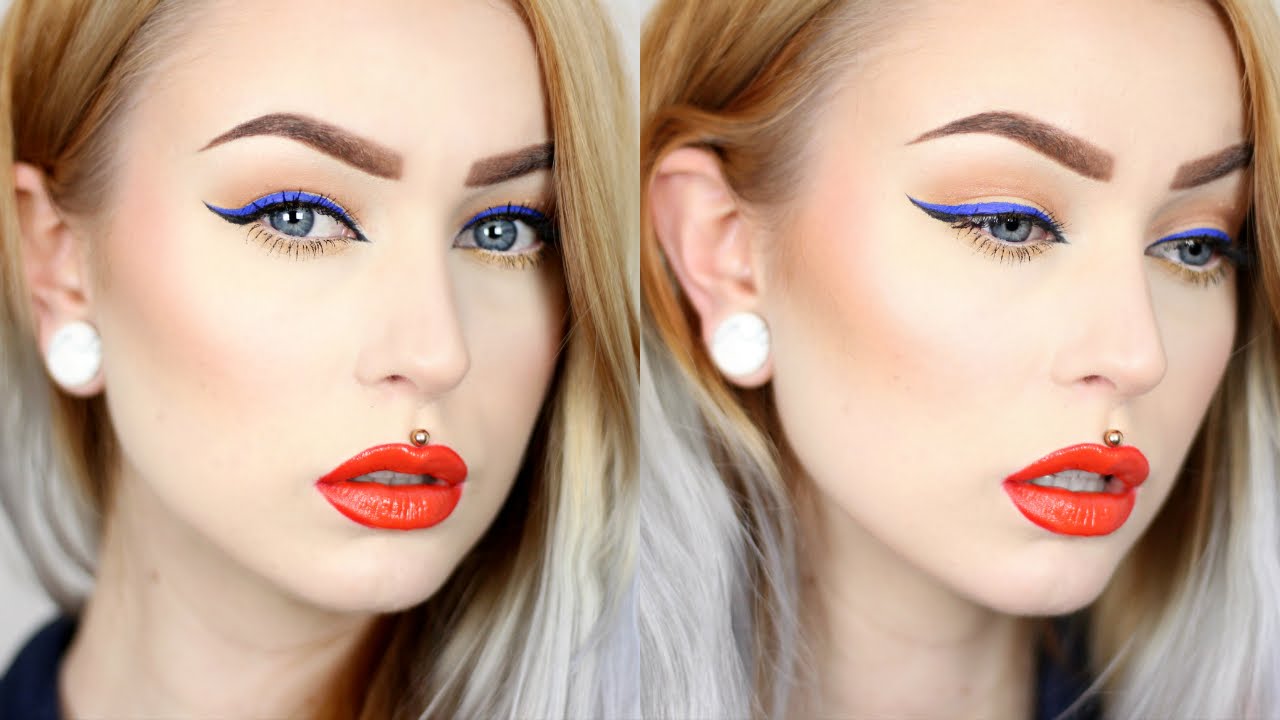 Makeup for Redheads, Blue Liner Orange Lips | Evelina Forsell