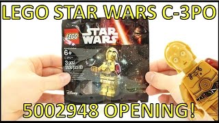LEGO STAR WARS THE FORCE AWAKENS C-3PO MINIFIGURE POLYBAG 5002948 OPENING!