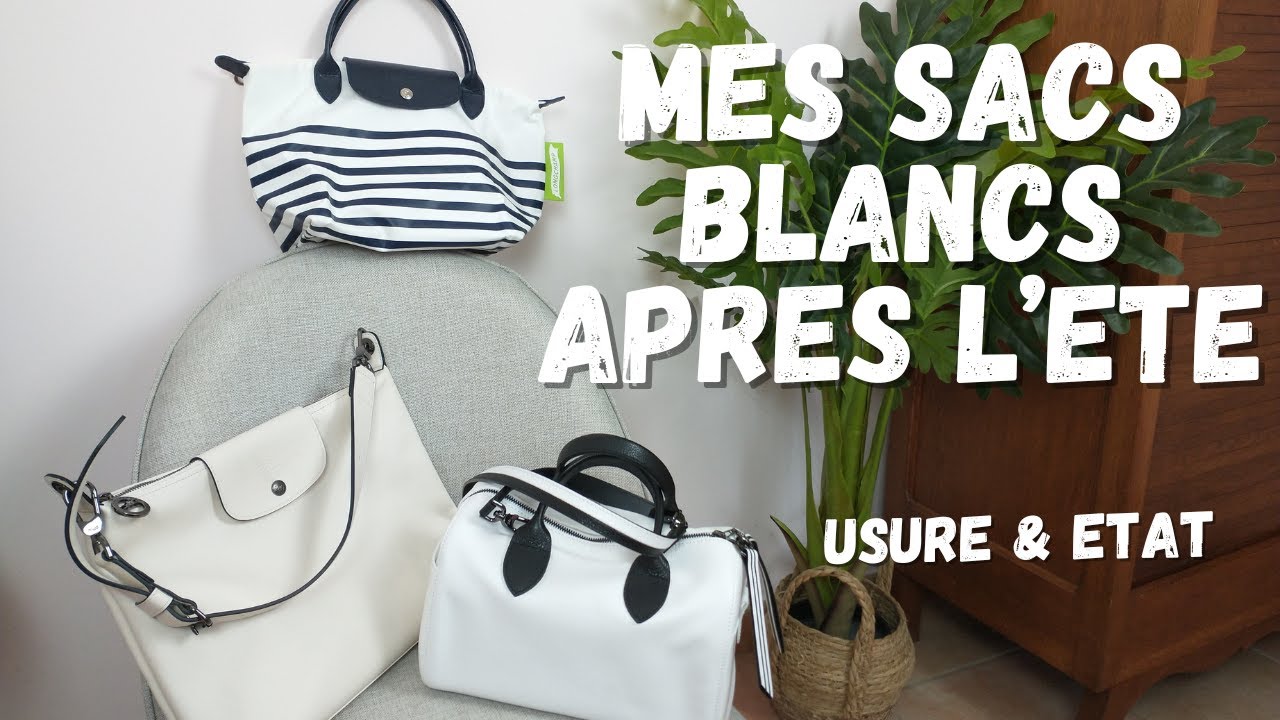 COMMENT SONT DEVENUS MES SACS LONGCHAMP BLANCS APRES L'ETE? ????�?��?/ PLIAGE NYLON & PLIAGE XTRA 