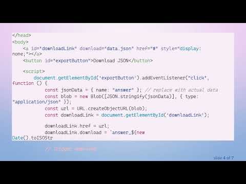 How to Download a JSON File with JavaScript on iOS Safari