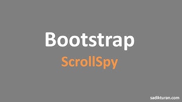 Bootstrap ile ScrollSpy Kullanımı