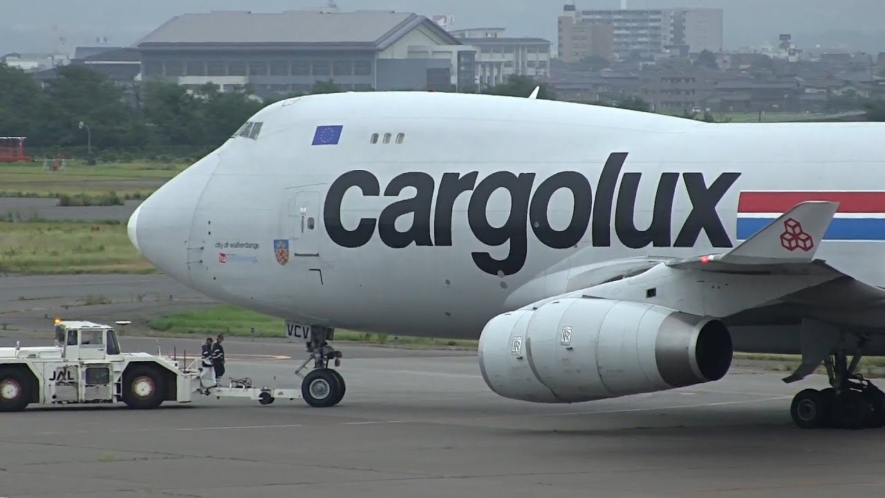 Cargolux Boeing 747-400F Pushback and Takeoff - Komatsu Airport 【KMQ/RJNK】 -