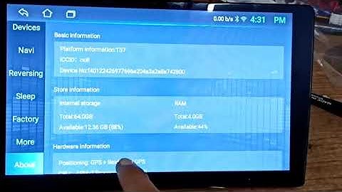 How to check system configuration in Android car stereo TS7