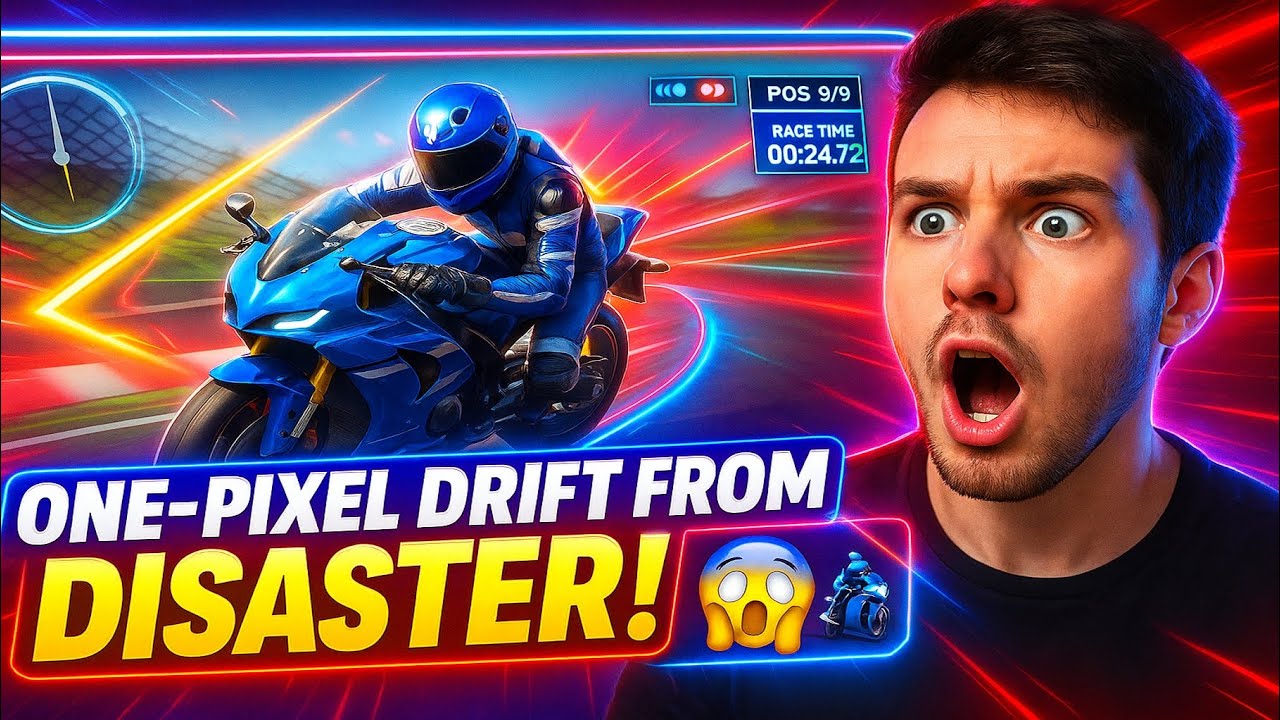 Moto Racer Gameplay – One-Pixel Drift Saves Race at 250 km/h!