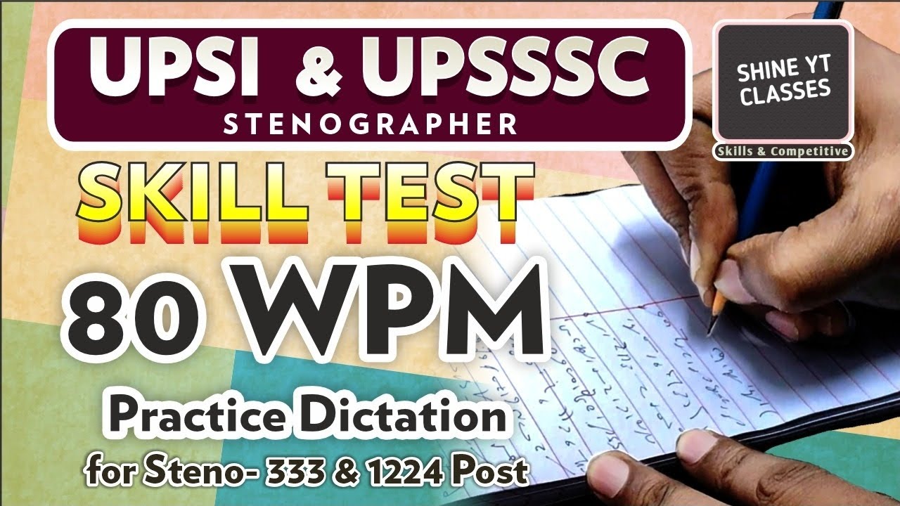 Hindi Shorthand Dictation 80 wpm Steno Dictation 80 wpm 