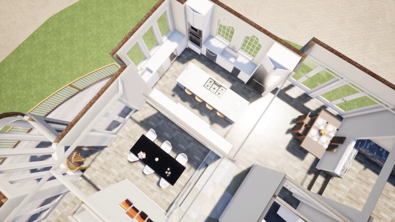 3D design - Kitchen Remodel - Mill Valley - Top View