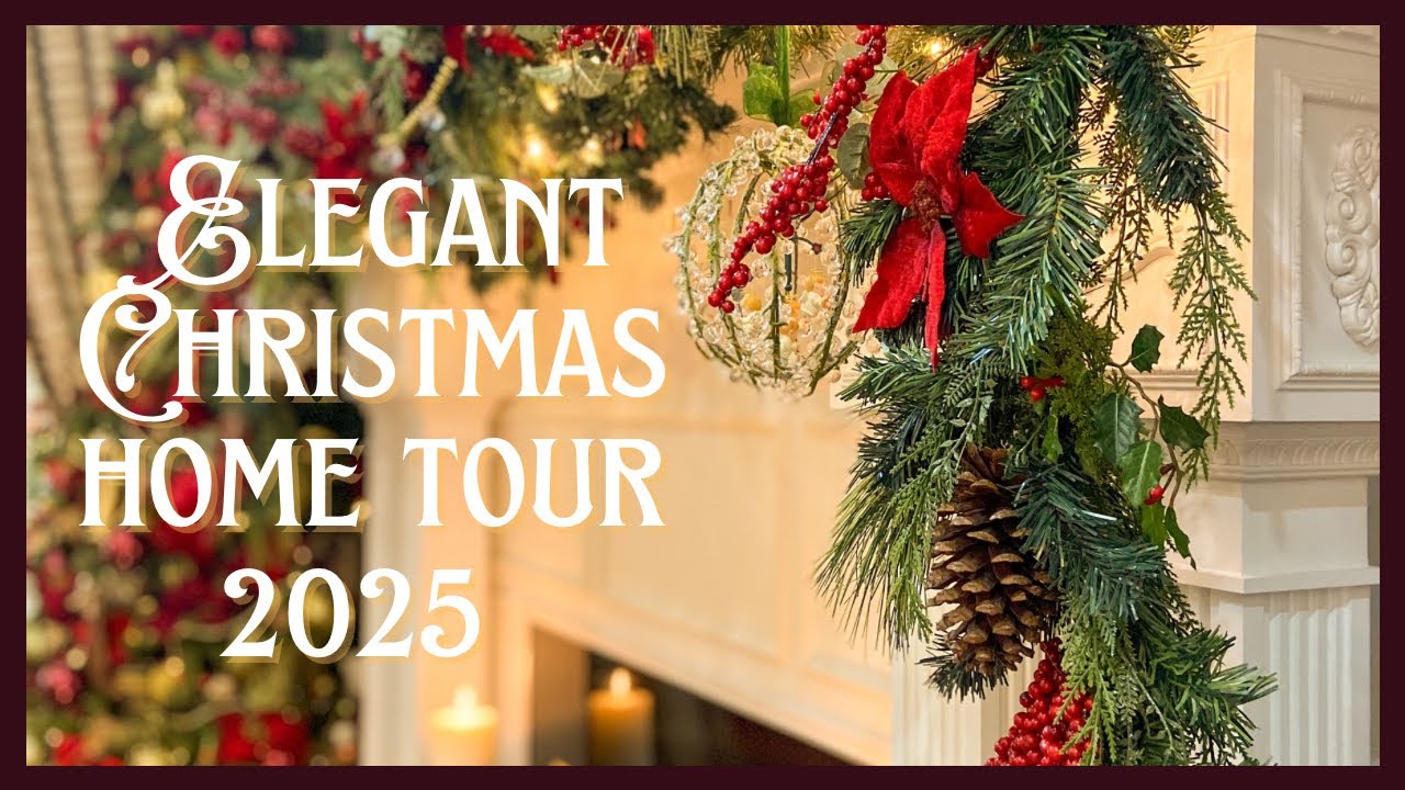 Элегантный рождественский тур по дому для друга семьи | Прекрасное рождественское вдохновение под...