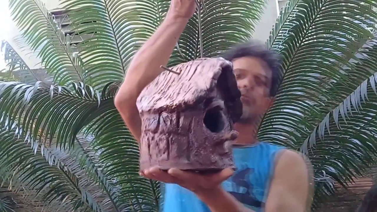 Como fazer ninhos para pássaro tipo casinha