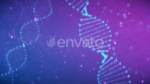 DNA From Binary Code in Retro Futuristic Style | Motion Graphics - Envato elements