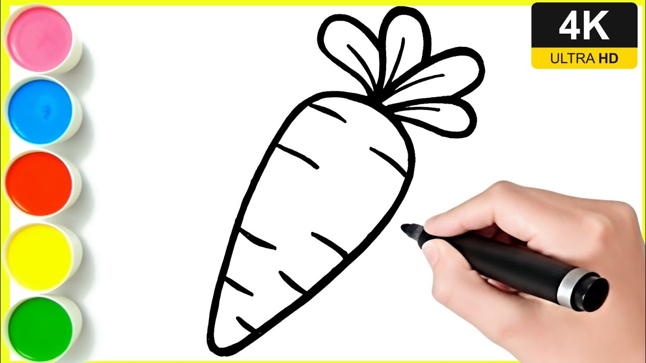 Carrot special drawing || how to draw coloring carrot drawing || step by step carrot drawing By Arya