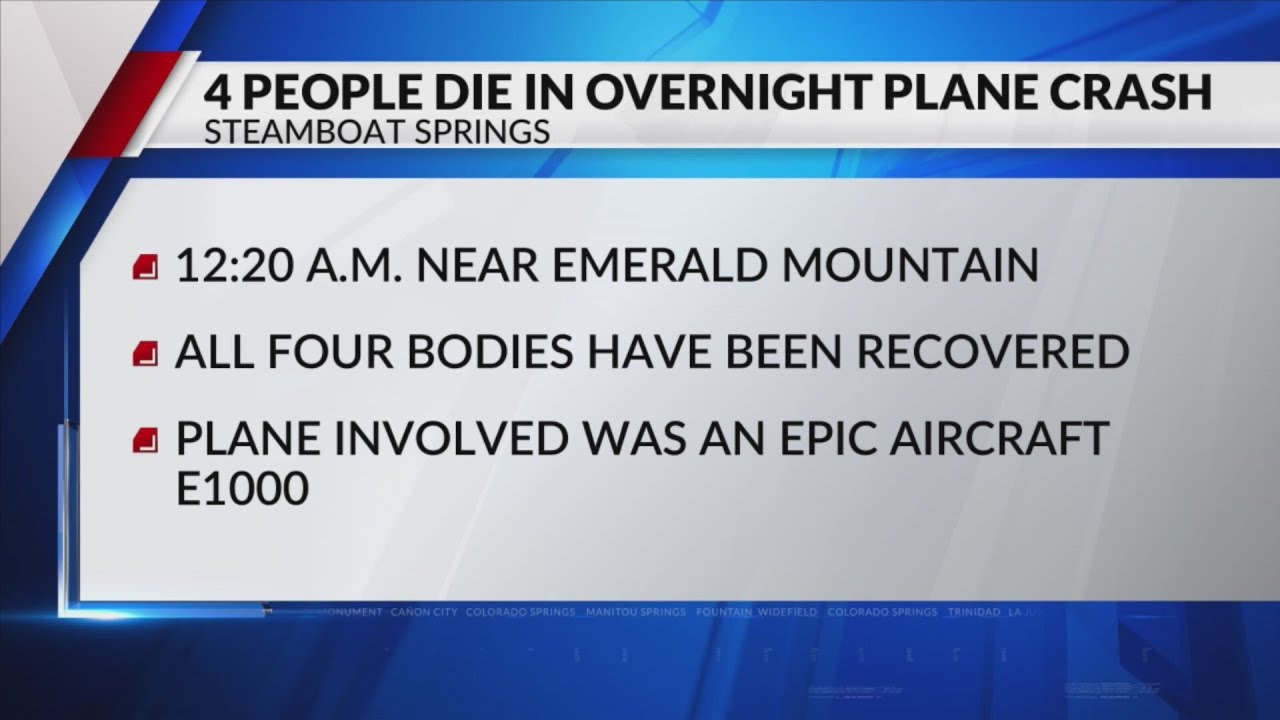 Victims identified following plane crash near Steamboat Springs