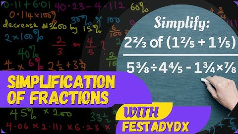 Simplification of Fractions using BODMAS | How to Simplify Fractions using the Order of Operations