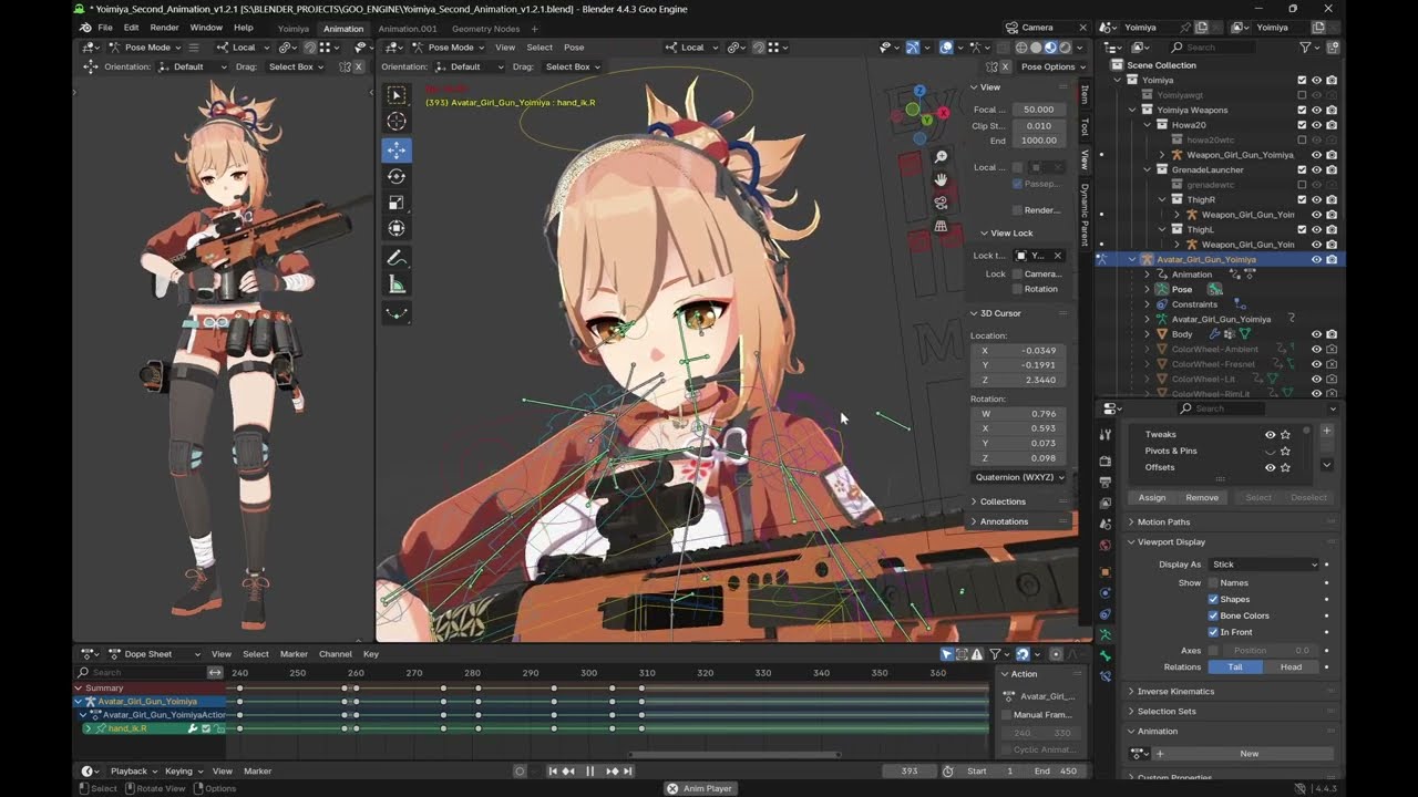 // Yoimiya Second Animation v1.2.1 - Goo Engine / Blender //