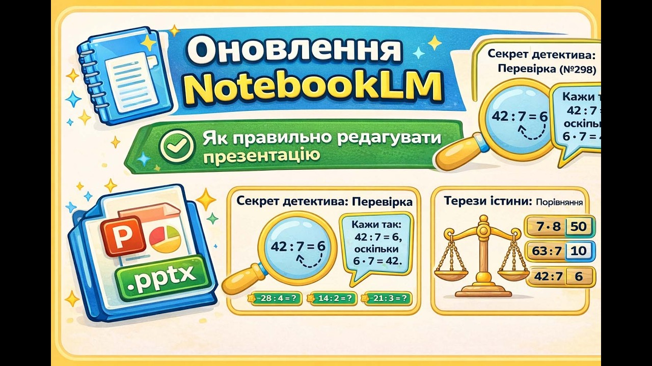 Як створити та редагувати презентацію до уроку в оновленому NotebookLM