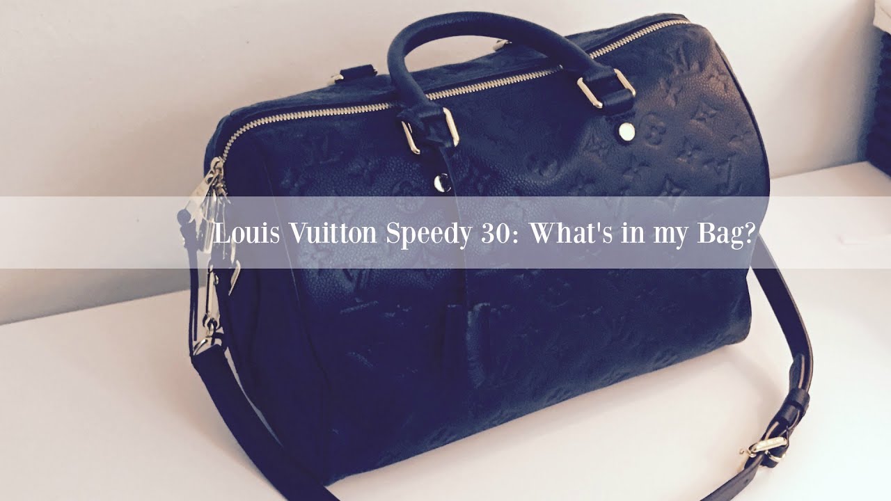 What's In My Bag?! Louis Vuitton Bandouliere Speedy 30 Monogram Empreinte 