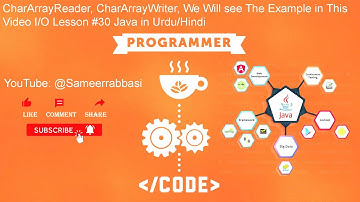 CharArrayReader & CharArrayWriter We Will see The Example in This Video I/O Lesson #30 in Java