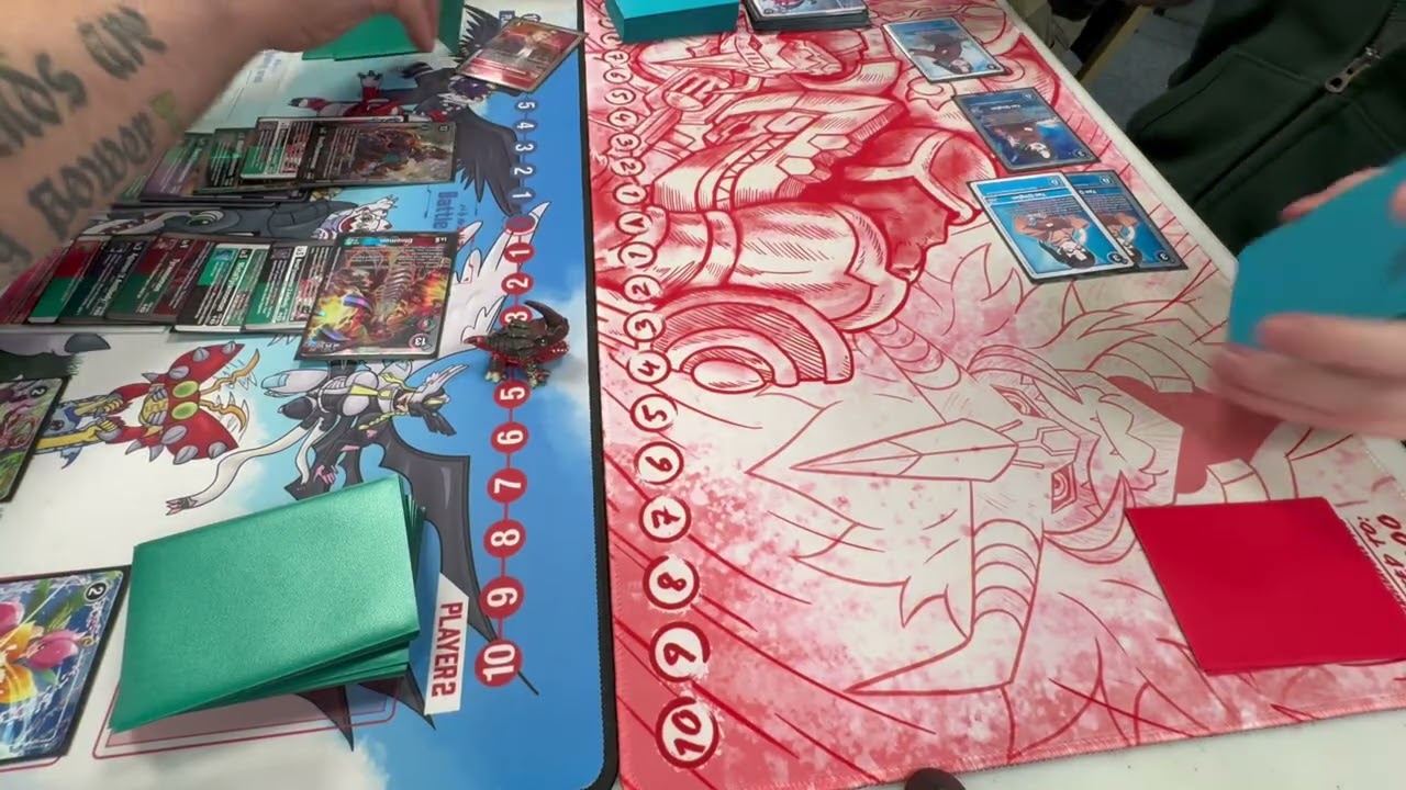 Digimon TCG Tyrannomon vs Ryugumon