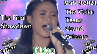 JILLIAN | THE FINAL SHOWDOWN | GRAND WINNER | THE VOICE TEENS