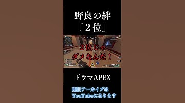 【ドラマAPEX】野良の絆『２位』 #apex