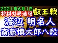 将棋対局速報▲斎藤慎太郎八段ー△渡辺 明名人 第６期叡王戦本戦トーナメント[矢倉]