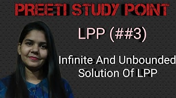 LPP(##3) Infinite nd unbounded solutions of Graphical method PART(3)