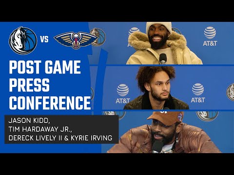 Jason Kidd, Tim Hardaway Jr, Dereck Lively II, & Kyrie Irving | Post Conference vs NOP | 01/15/24