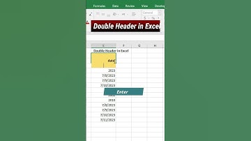 Double Header in excel || how to create Double Header in excel #shorts #excel