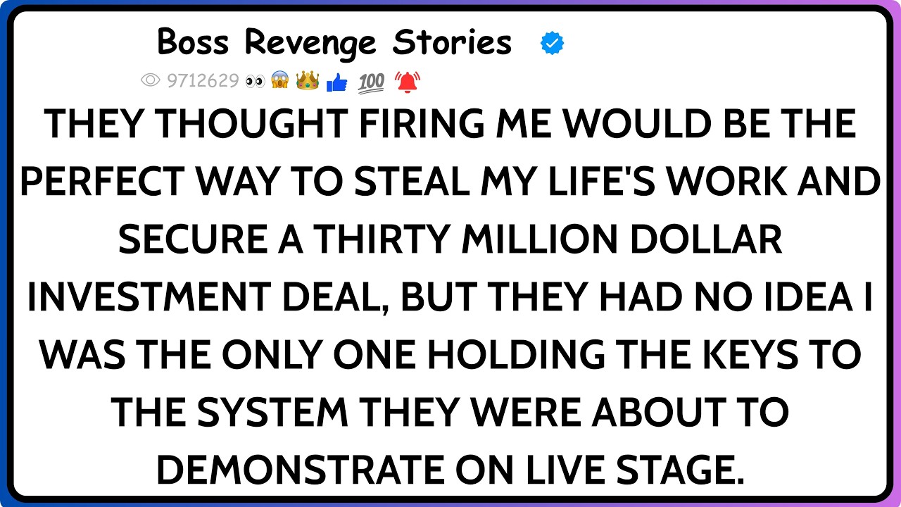They Said I Was Fired—Then The New Investor Looked At Me And Said...